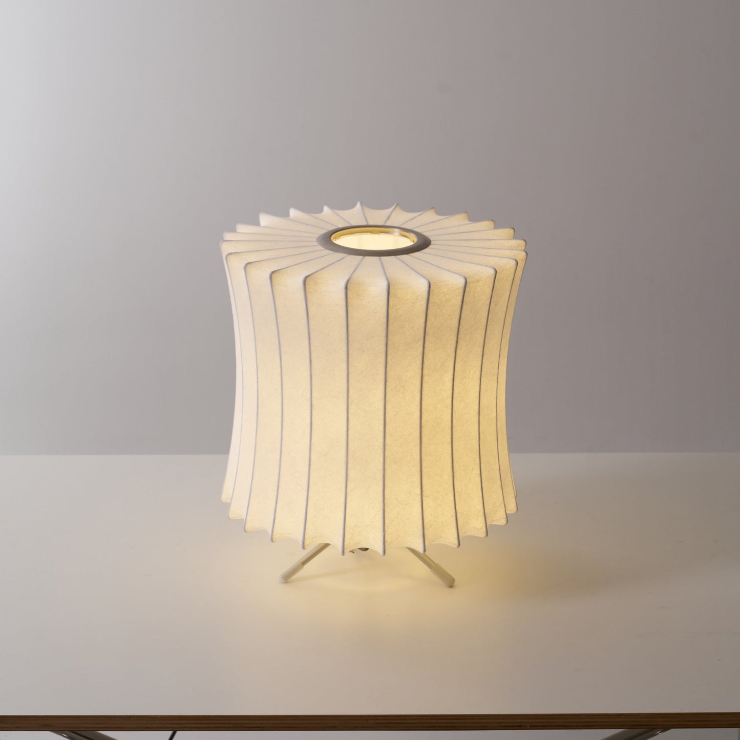 Nelson Tripod Table Lamp | Chrome & White | 4 Sizes Available