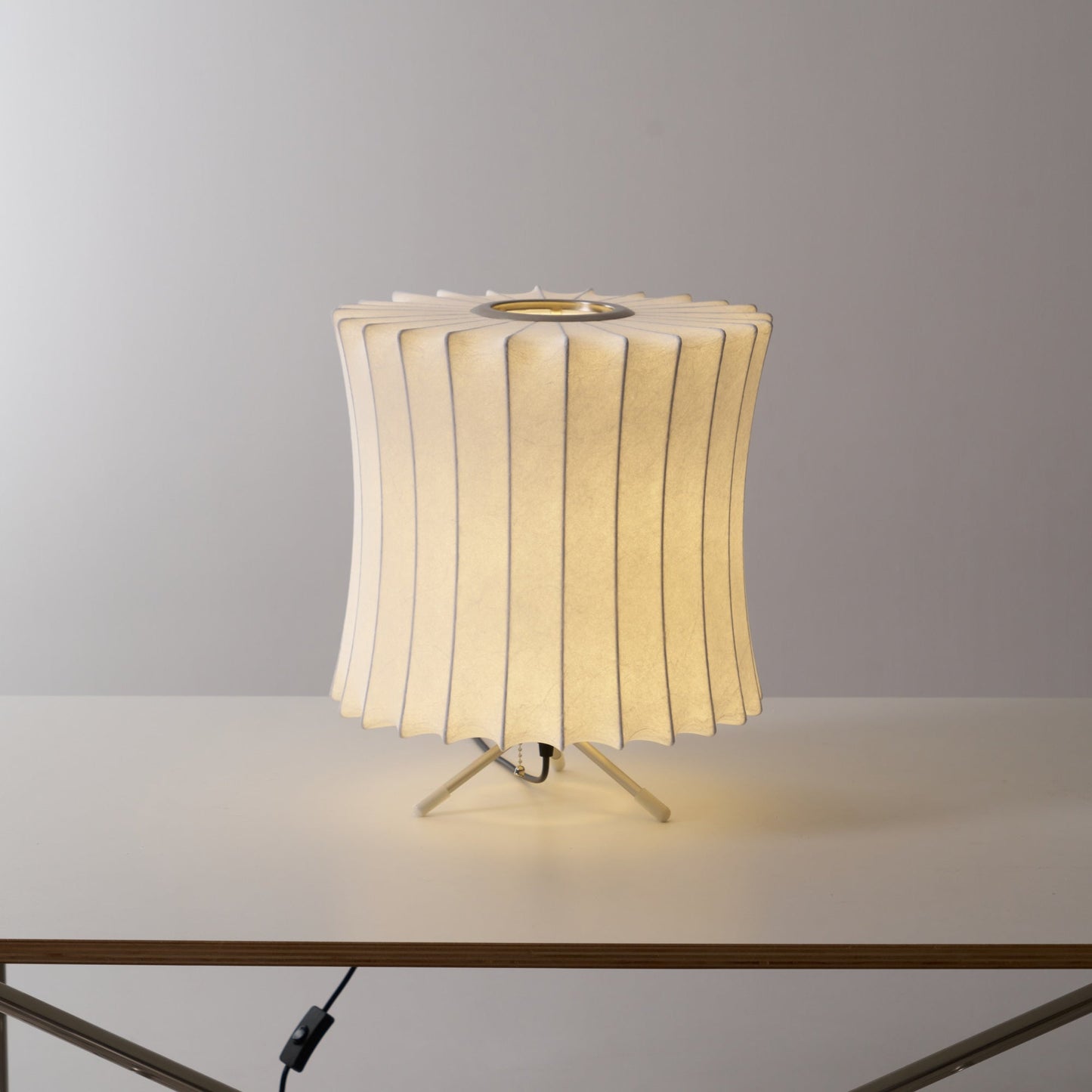 Nelson Tripod Table Lamp | Chrome & White | 4 Sizes Available