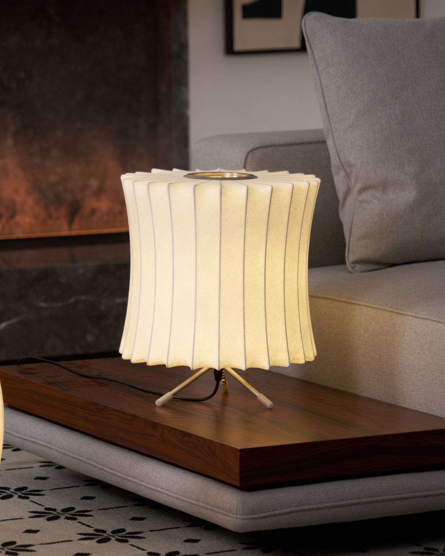 Nelson Tripod Table Lamp | Chrome & White | 4 Sizes Available