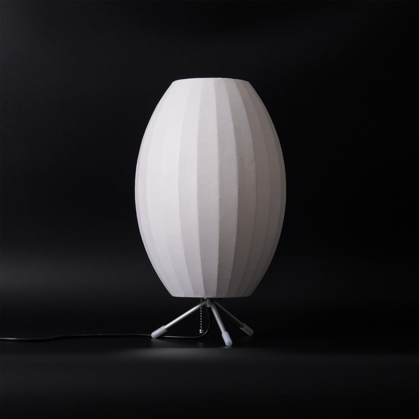 Nelson Tripod Table Lamp | Chrome & White | 4 Sizes Available