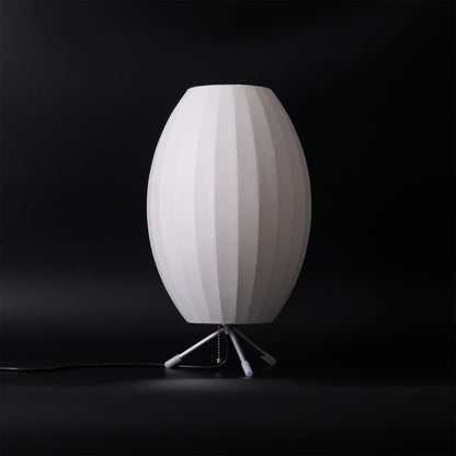 Nelson Tripod Table Lamp | Chrome & White | 4 Sizes Available