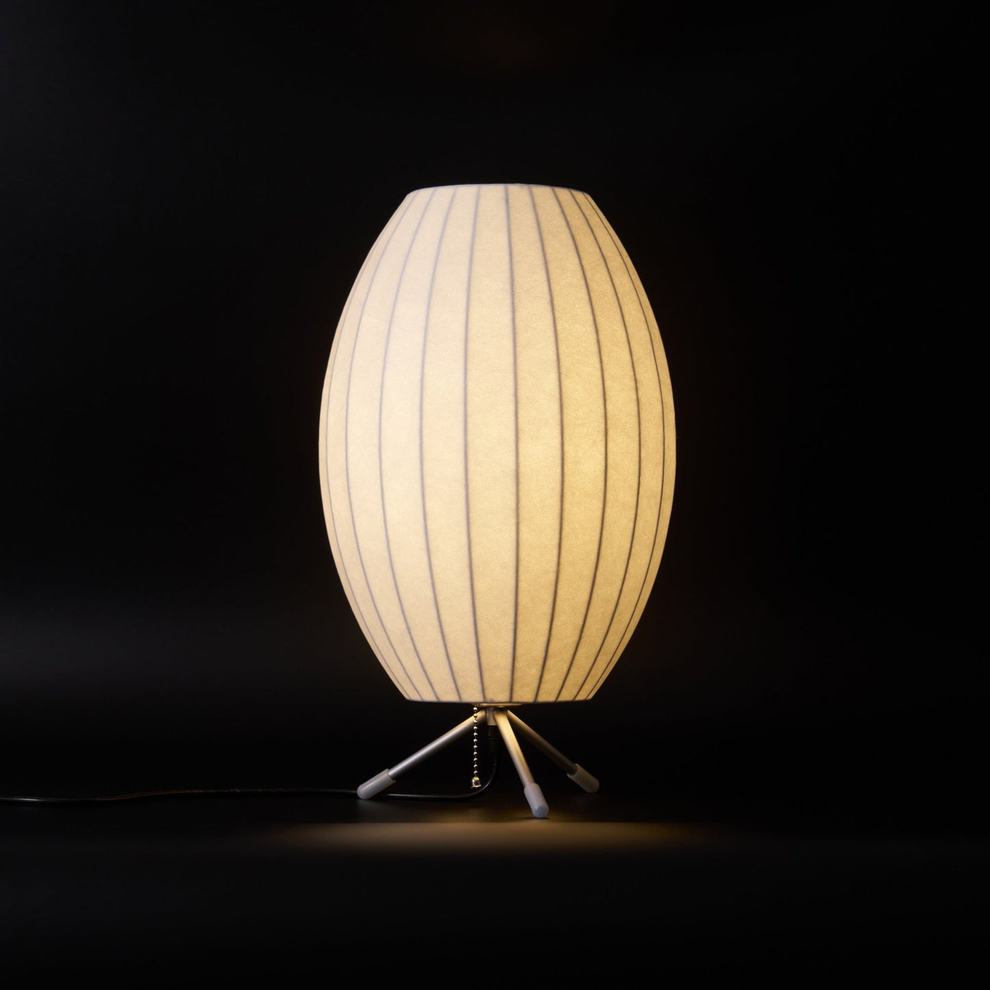 Nelson Tripod Table Lamp | Chrome & White | 4 Sizes Available