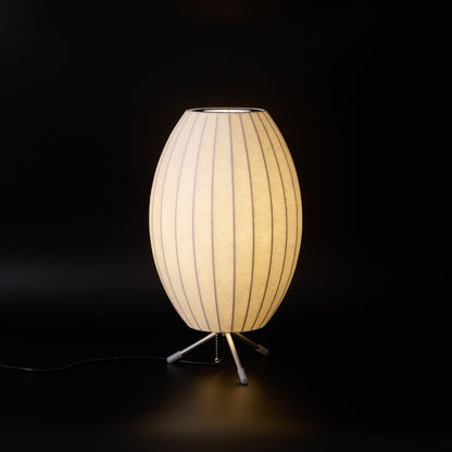 Nelson Tripod Table Lamp | Chrome & White | 4 Sizes Available