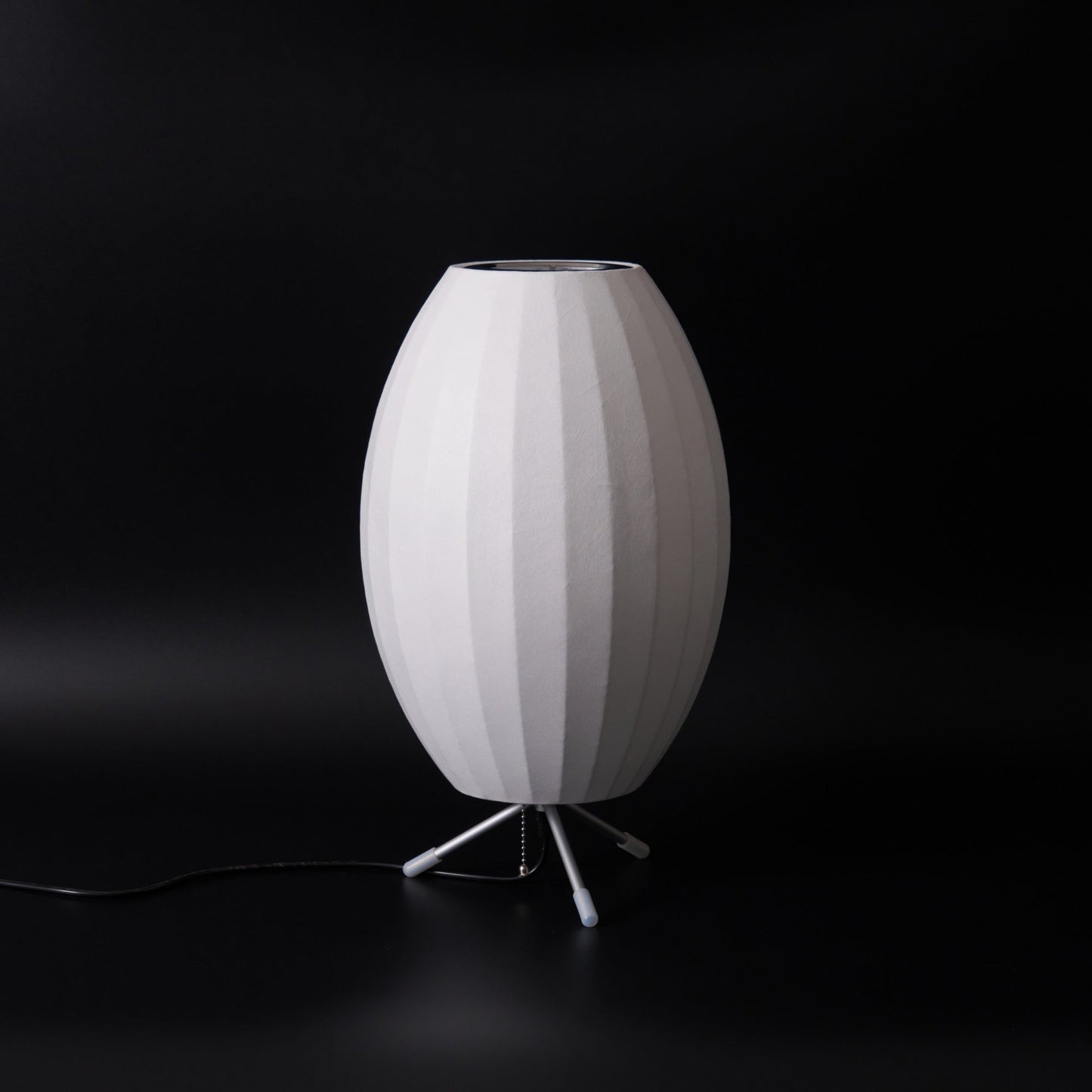 Nelson Tripod Table Lamp | Chrome & White | 4 Sizes Available