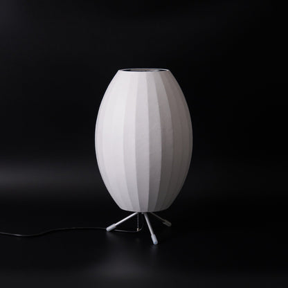 Nelson Tripod Table Lamp | Chrome & White | 4 Sizes Available