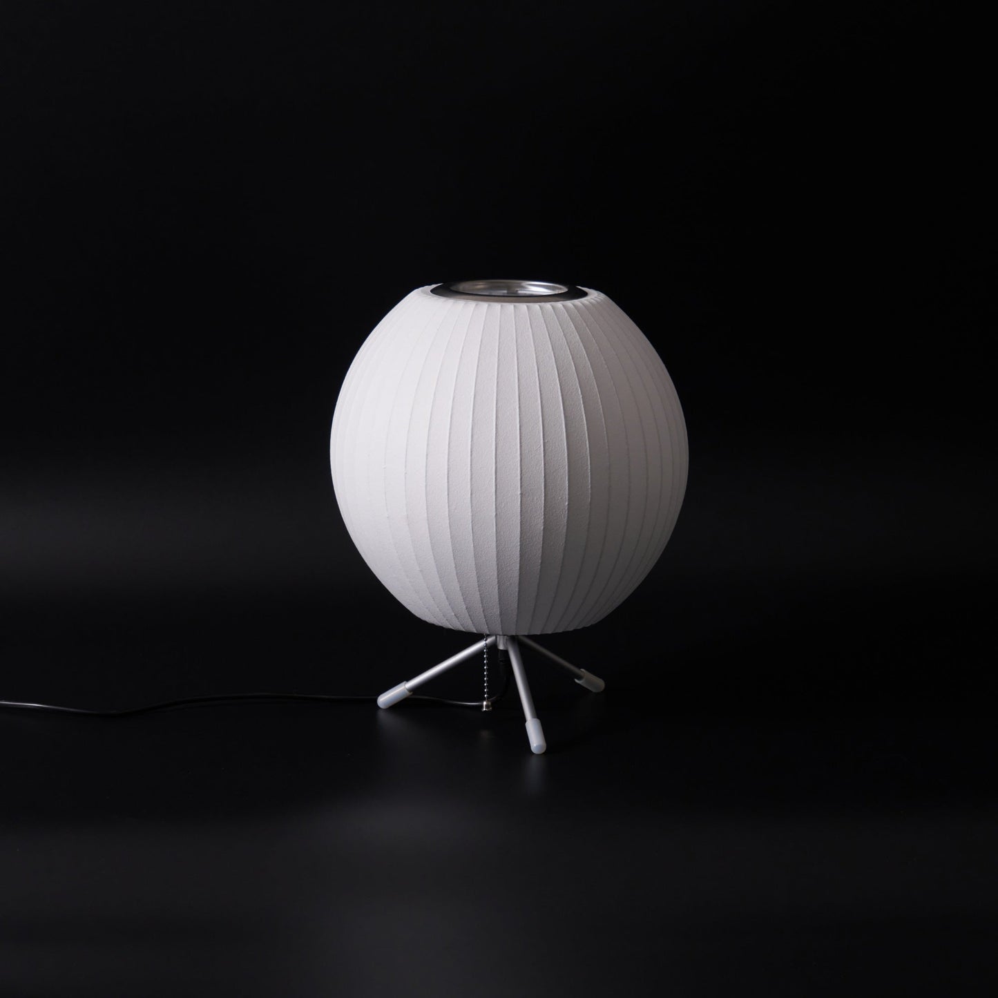 Nelson Tripod Table Lamp | Chrome & White | 4 Sizes Available