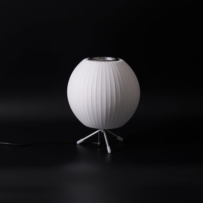 Nelson Tripod Table Lamp | Chrome & White | 4 Sizes Available