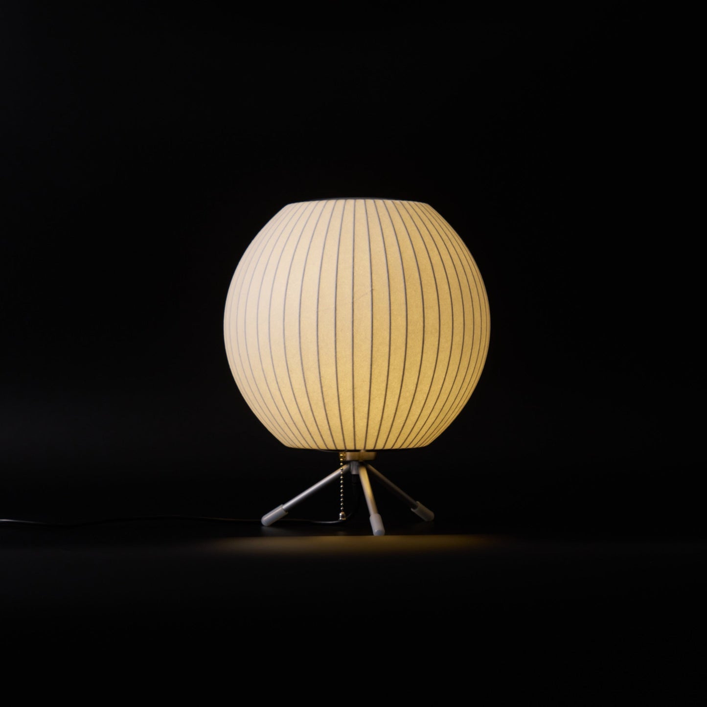 Nelson Tripod Table Lamp | Chrome & White | 4 Sizes Available