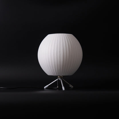 Nelson Tripod Table Lamp | Chrome & White | 4 Sizes Available