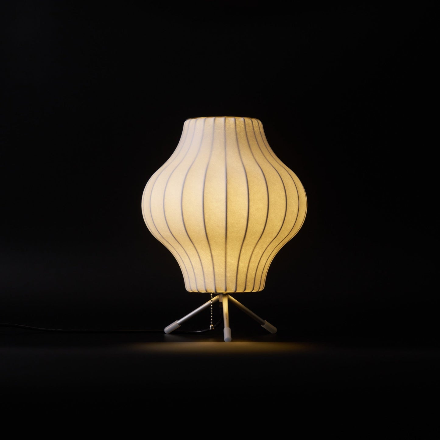 Nelson Tripod Table Lamp | Chrome & White | 4 Sizes Available