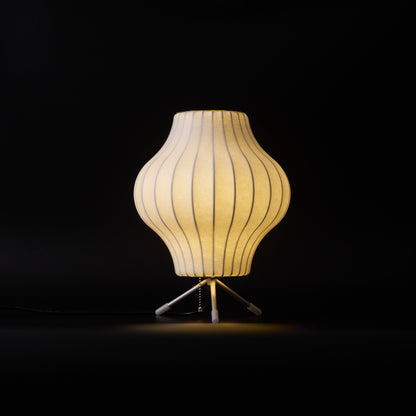 Nelson Tripod Table Lamp | Chrome & White | 4 Sizes Available