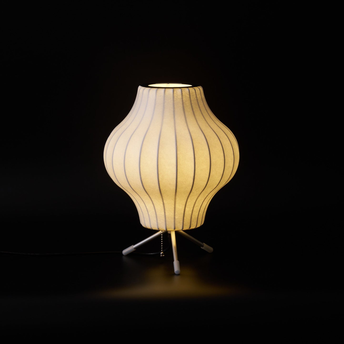 Nelson Tripod Table Lamp | Chrome & White | 4 Sizes Available
