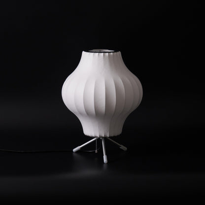 Nelson Tripod Table Lamp | Chrome & White | 4 Sizes Available