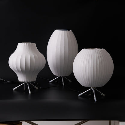 Nelson Tripod Table Lamp | Chrome & White | 4 Sizes Available
