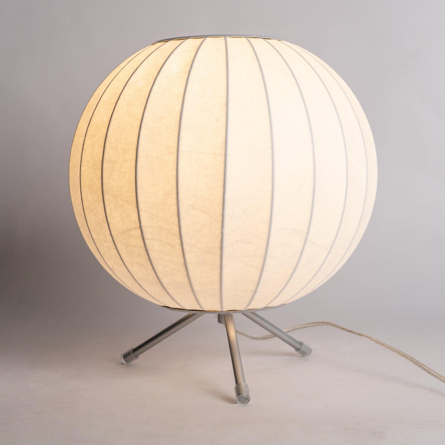 Nelson Tripod Table Lamp | Chrome & White | 4 Sizes Available
