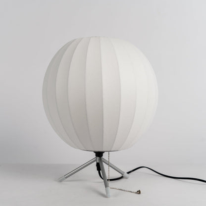 Nelson Tripod Table Lamp | Chrome & White | 4 Sizes Available