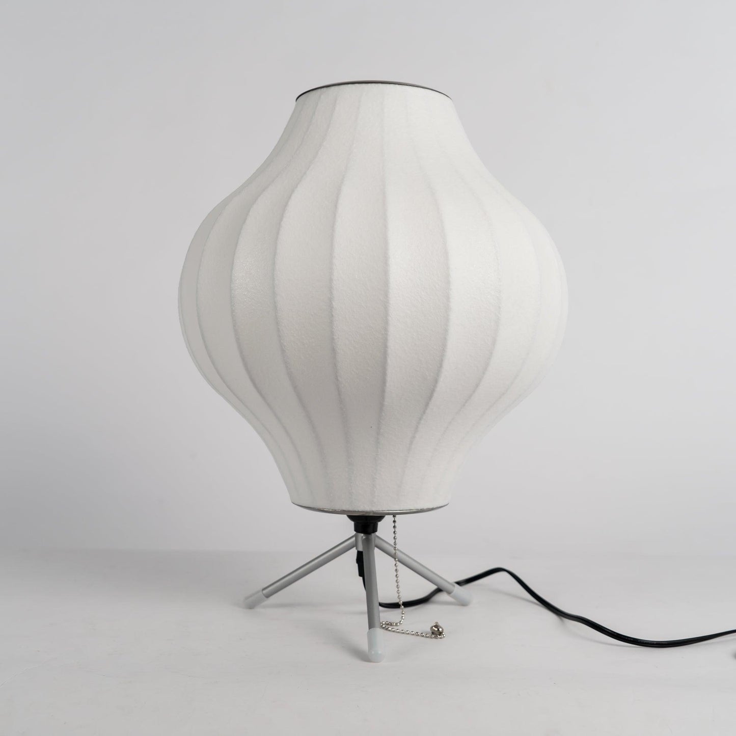 Nelson Tripod Table Lamp | Chrome & White | 4 Sizes Available