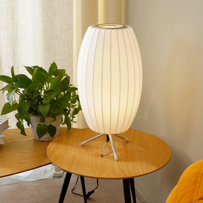 Nelson Tripod Table Lamp | Chrome & White | 4 Sizes Available