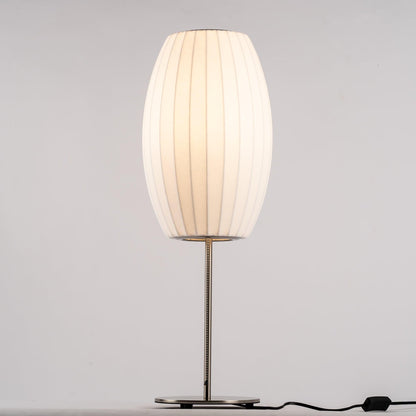 Nelson Table Lamp | Chrome Steel Base & White Shade | Vintage Design