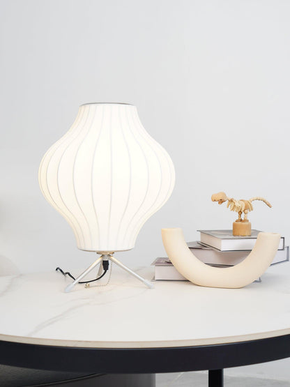 Nelson Tripod Table Lamp | Chrome & White | 4 Sizes Available
