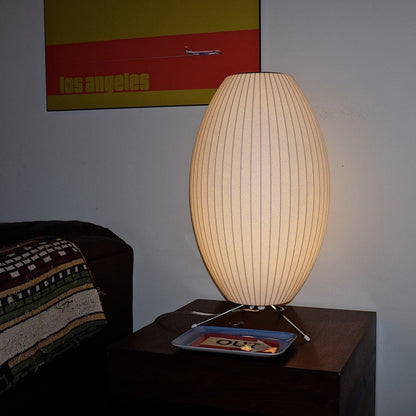 Nelson Tripod Table Lamp | Chrome & White | 4 Sizes Available