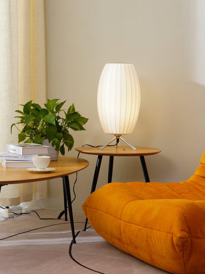 Nelson Tripod Table Lamp | Chrome & White | 4 Sizes Available
