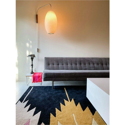 Nelson Wall Sconce | White Polymer & Walnut | Midcentury Design