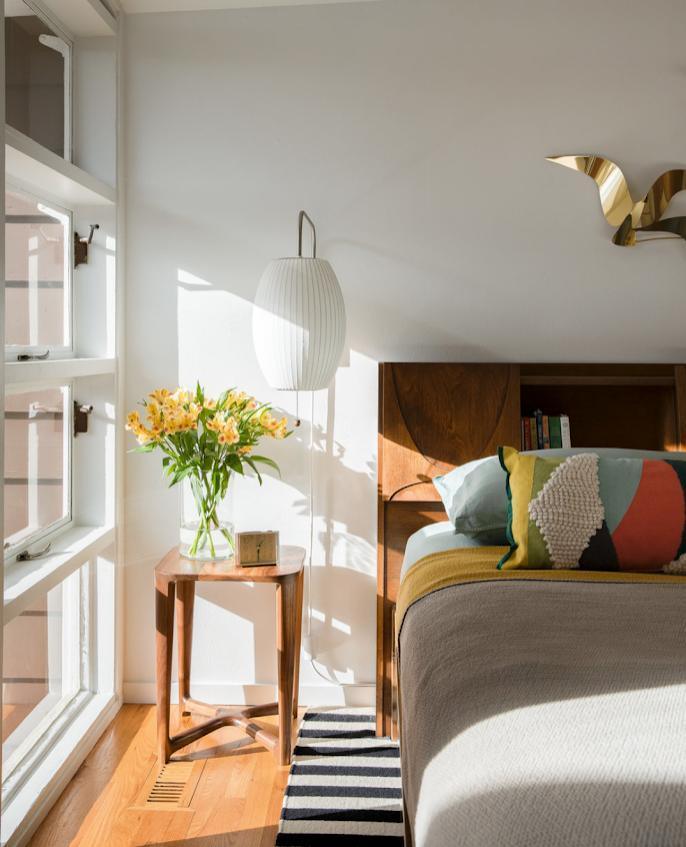 Nelson Wall Sconce | White Polymer & Walnut | Midcentury Design