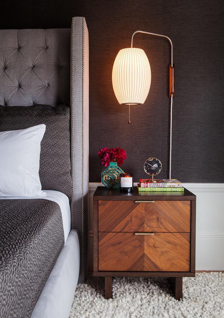 Nelson Wall Sconce | White Polymer & Walnut | Midcentury Design