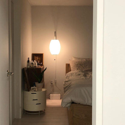 Nelson Wall Sconce | White Polymer & Walnut | Midcentury Design
