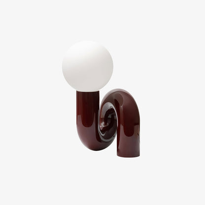 N Shape Table Lamp | Resin & Glass | Pink, Blue, White, Dark Red