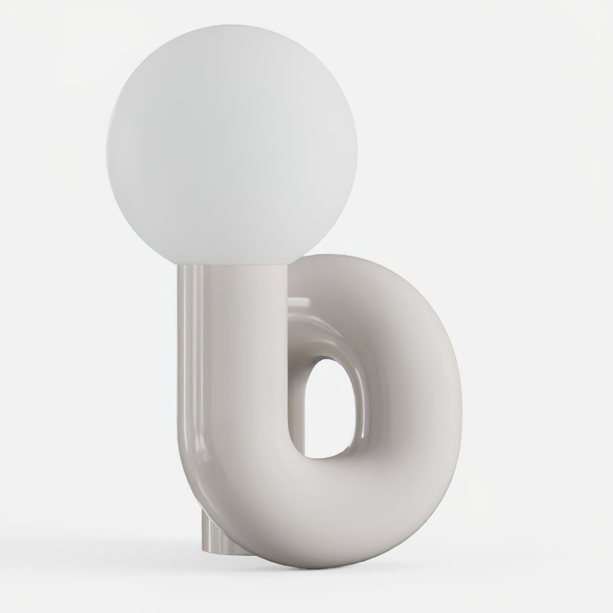 N Shape Table Lamp | Resin & Glass | Pink, Blue, White, Dark Red