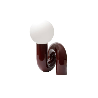 N Shape Table Lamp | Resin & Glass | Pink, Blue, White, Dark Red