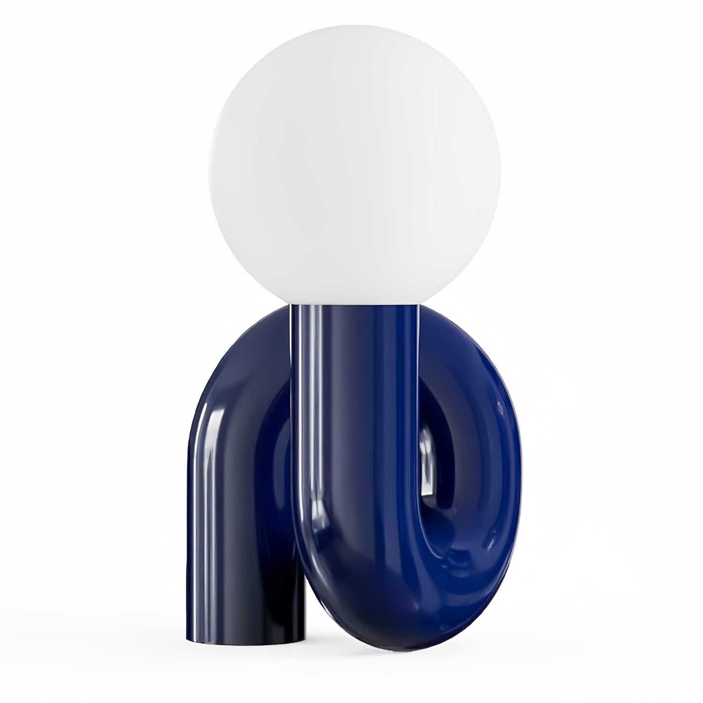 N Shape Table Lamp | Resin & Glass | Pink, Blue, White, Dark Red