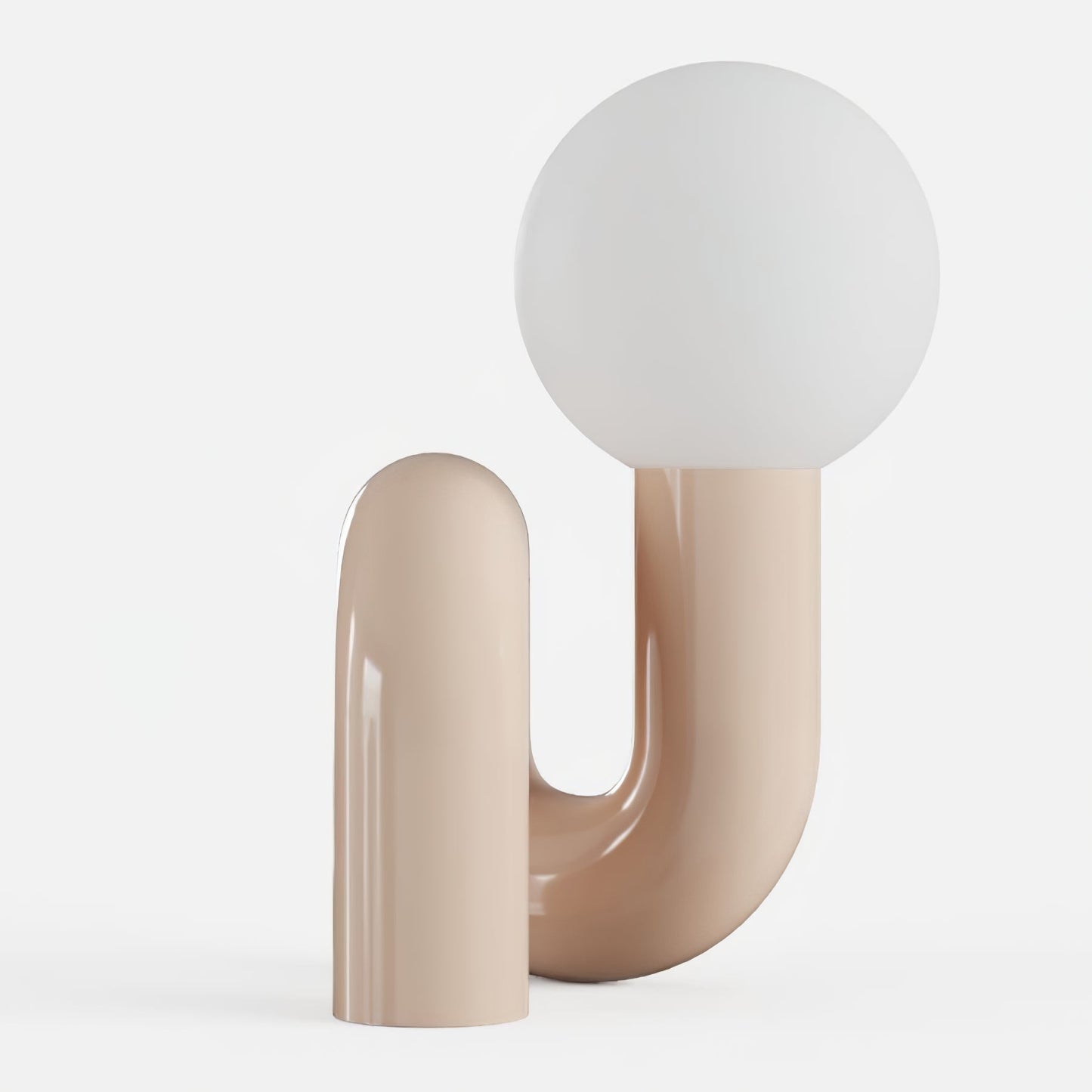 N Shape Table Lamp | Resin & Glass | Pink, Blue, White, Dark Red