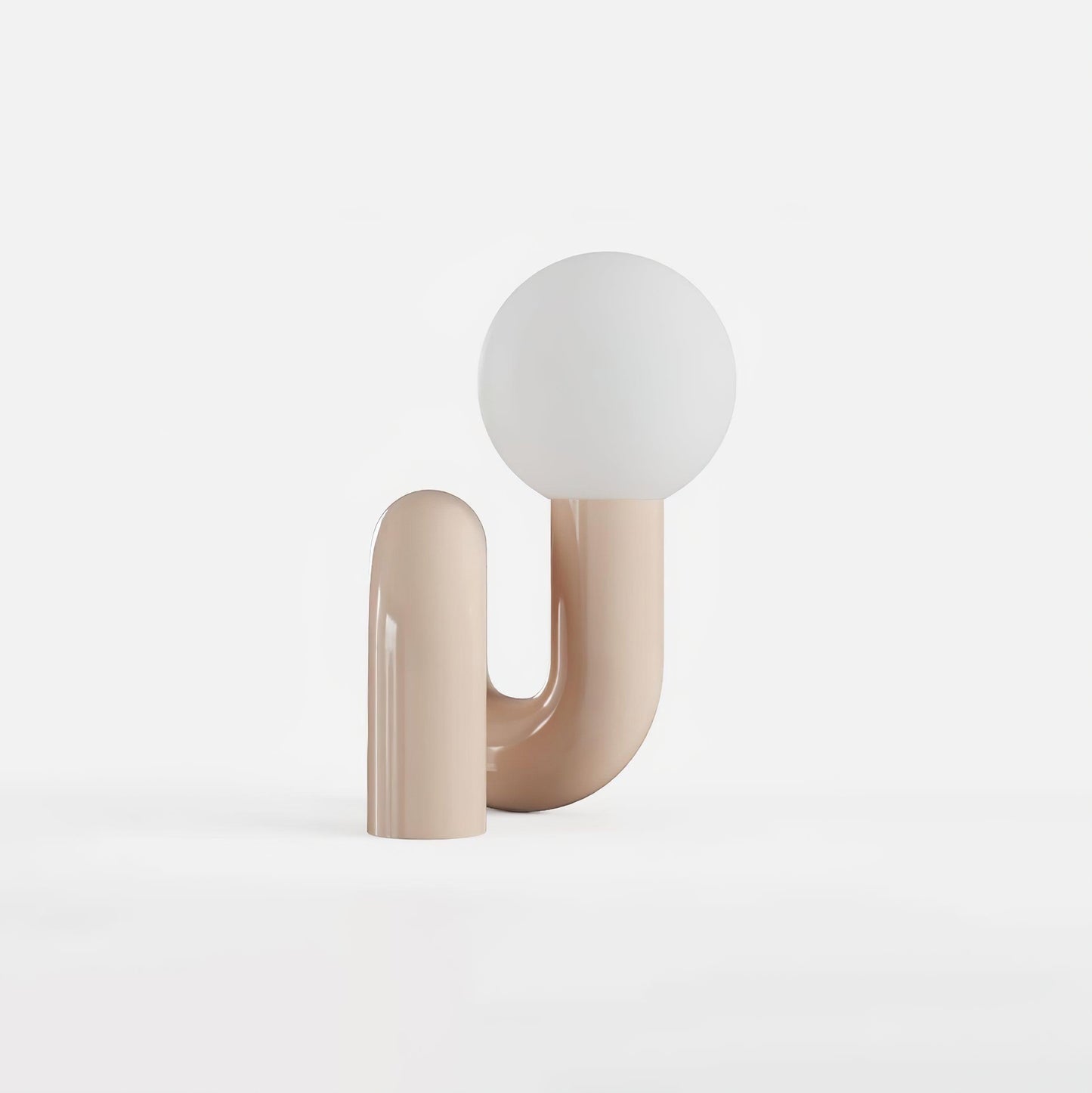 N Shape Table Lamp | Resin & Glass | Pink, Blue, White, Dark Red