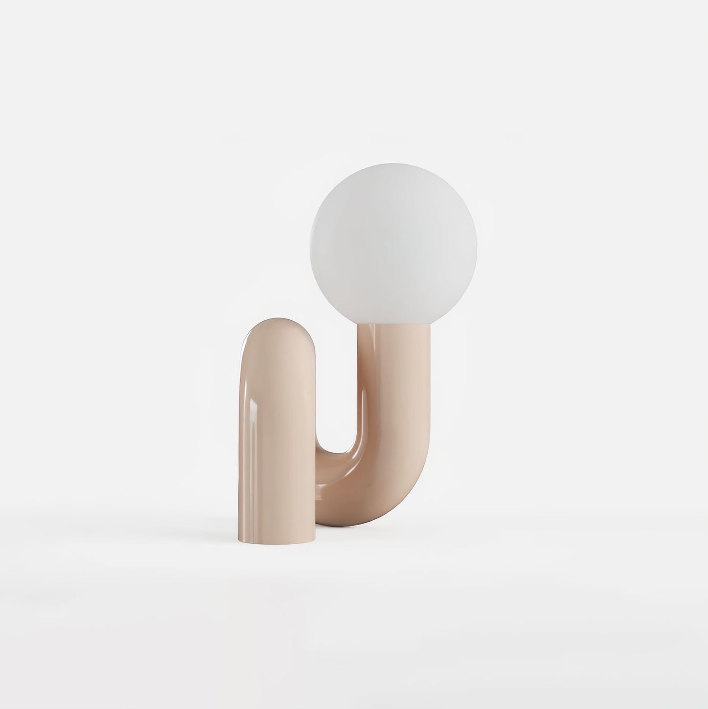 N Shape Table Lamp | Resin & Glass | Pink, Blue, White, Dark Red