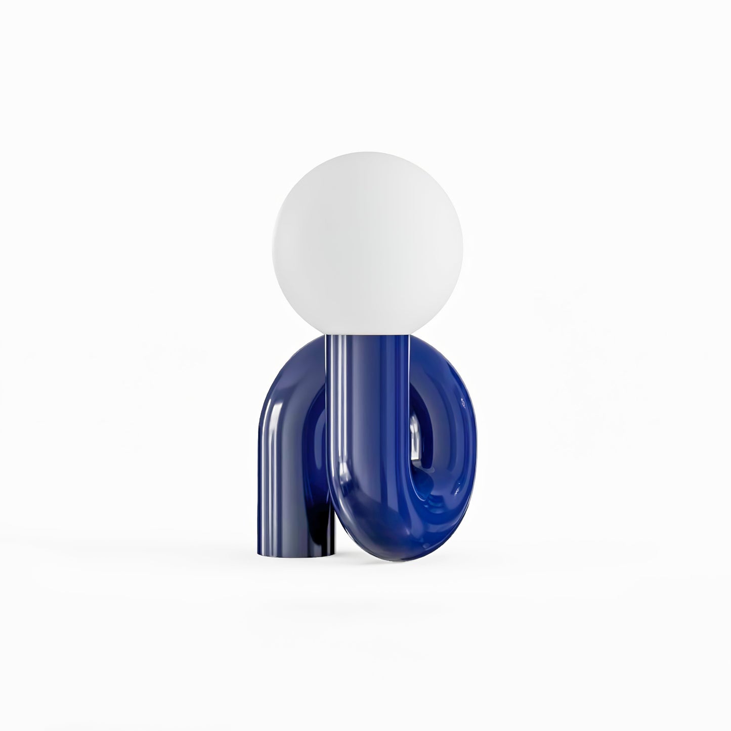 N Shape Table Lamp | Resin & Glass | Pink, Blue, White, Dark Red