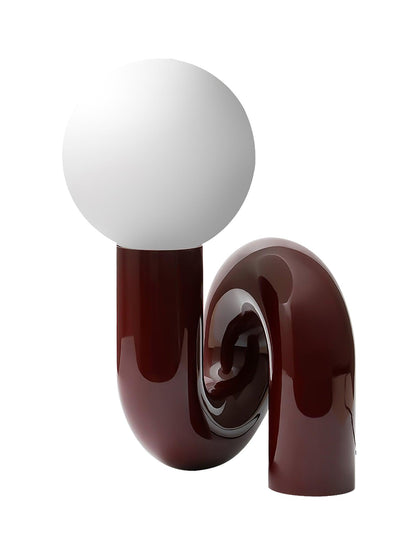 N Shape Table Lamp | Resin & Glass | Pink, Blue, White, Dark Red