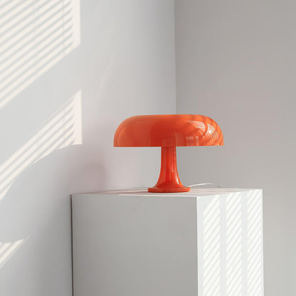 Mushroom Table Lamp | ABS Thermoplastic | Orange & White