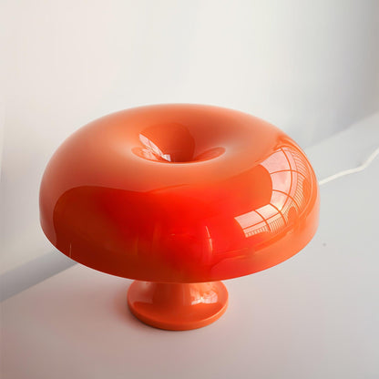 Mushroom Table Lamp | ABS Thermoplastic | Orange & White