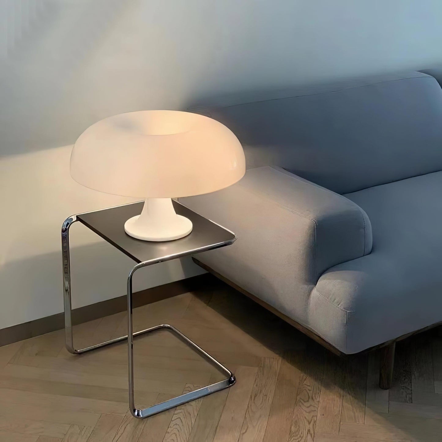 Mushroom Table Lamp | ABS Thermoplastic | Orange & White