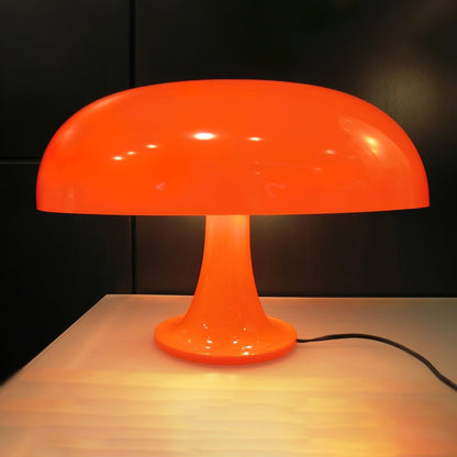 Mushroom Table Lamp | ABS Thermoplastic | Orange & White