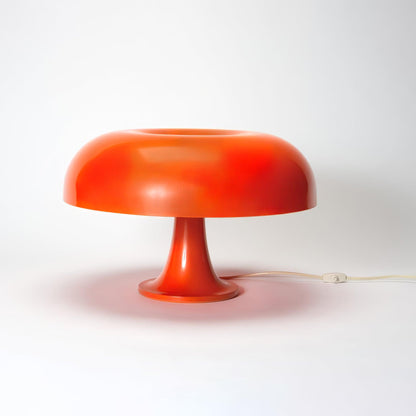 Mushroom Table Lamp | ABS Thermoplastic | Orange & White