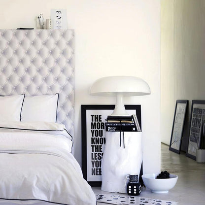 Mushroom Table Lamp | ABS Thermoplastic | Orange & White