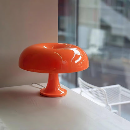 Mushroom Table Lamp | ABS Thermoplastic | Orange & White