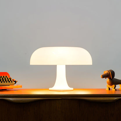 Mushroom Table Lamp | ABS Thermoplastic | Orange & White