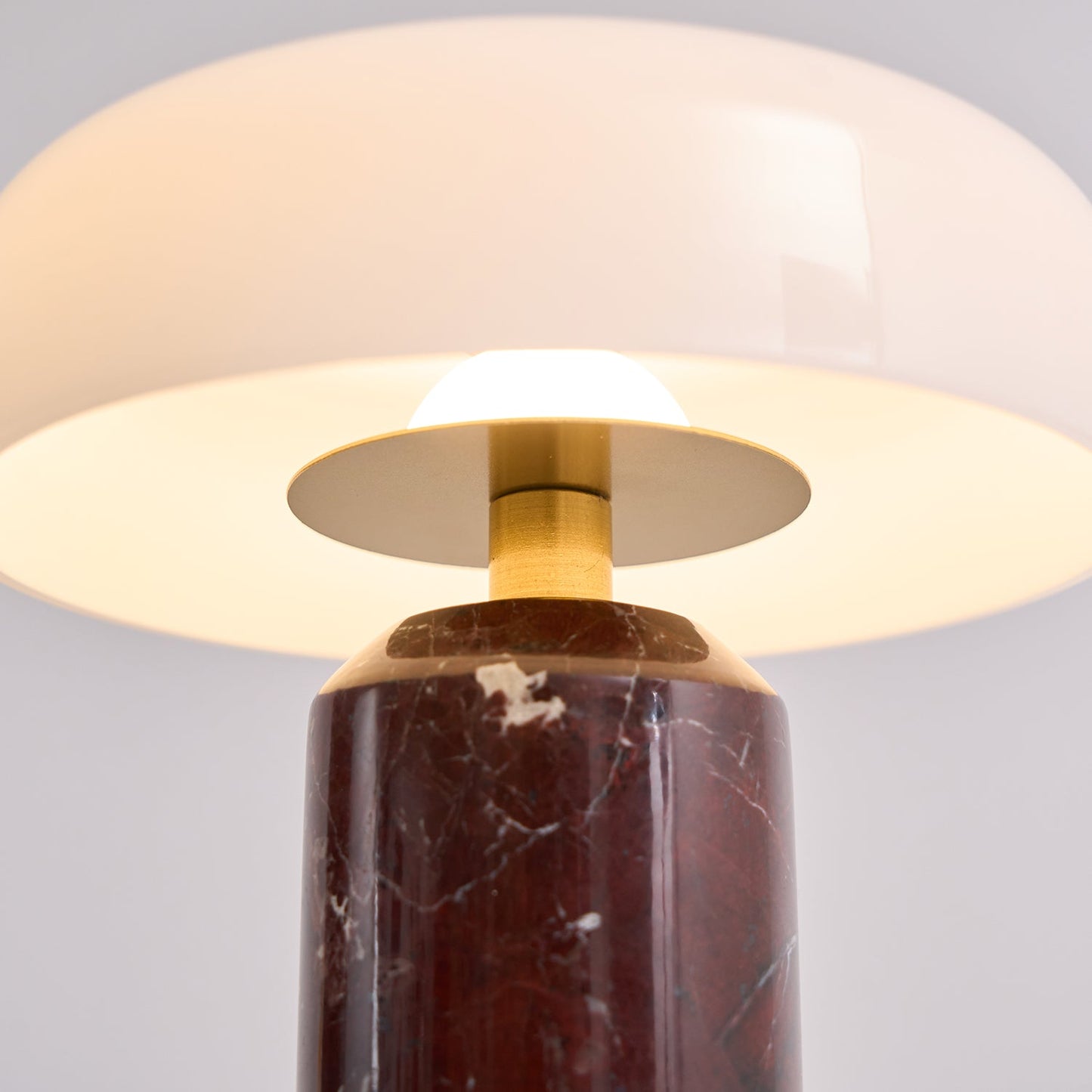 Lunara Marble Table Lamp | Marble & Glass | Black/White/Brown