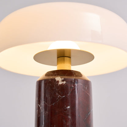 Lunara Marble Table Lamp | Marble & Glass | Black/White/Brown