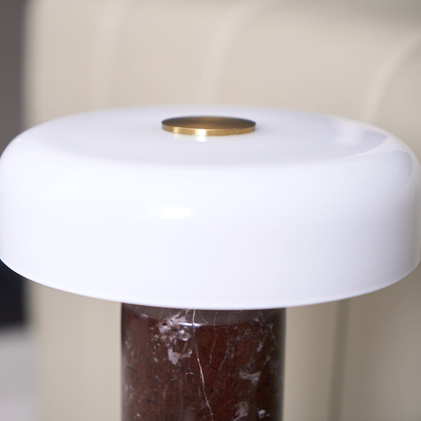 Lunara Marble Table Lamp | Marble & Glass | Black/White/Brown
